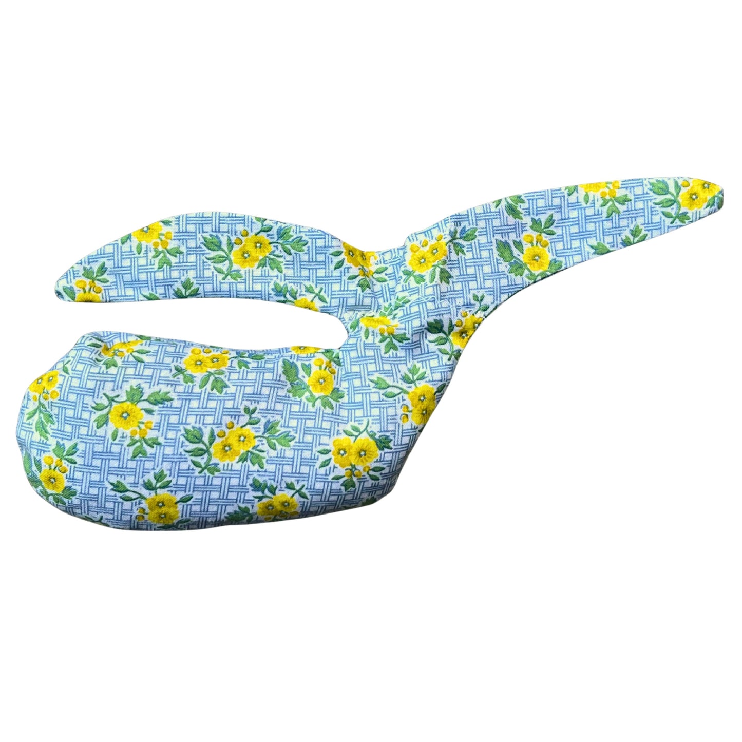 Whale Sac - Blue Crosshatch Yellow Flowers (Vintage)